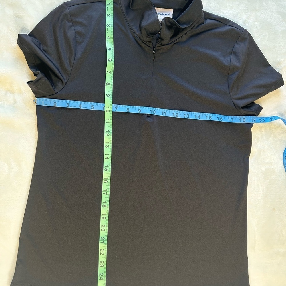 Tommy Bahama Golf Black Fitted Polo Short Sleeve Tee - Picture 5 of 6